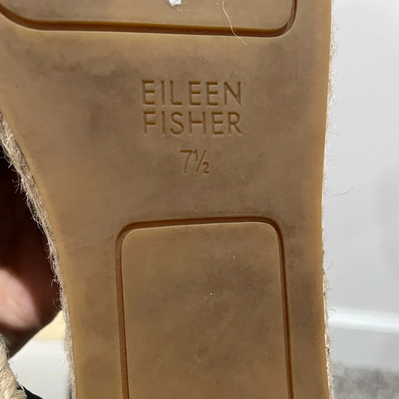 Eileen Fisher Lady tumbled nubuck espadrille shoes, size 7.5 - Picture 10 of 14